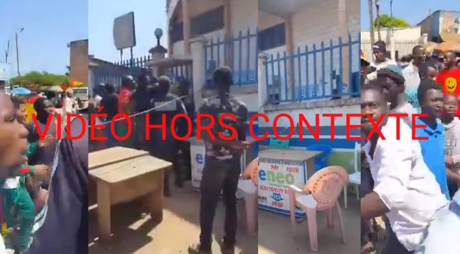[Faits vérifiés]  Des Camerounais en furie devant un bâtiment :  oui, mais pas la maison du joueur Embolo